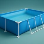 Piscina desmontable tubular de estructura rectangular